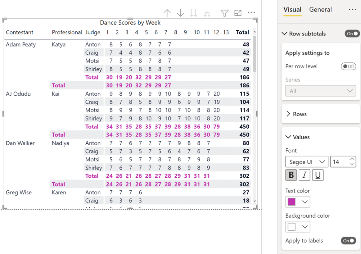 How To Format Matrix Table In Power Bi Design Talk